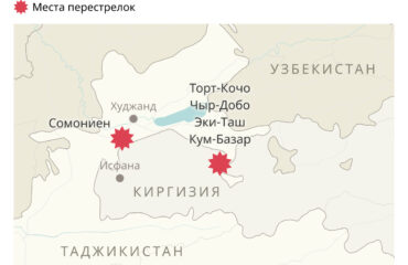 На границе Киргизии и Таджикистана произошло столкновение