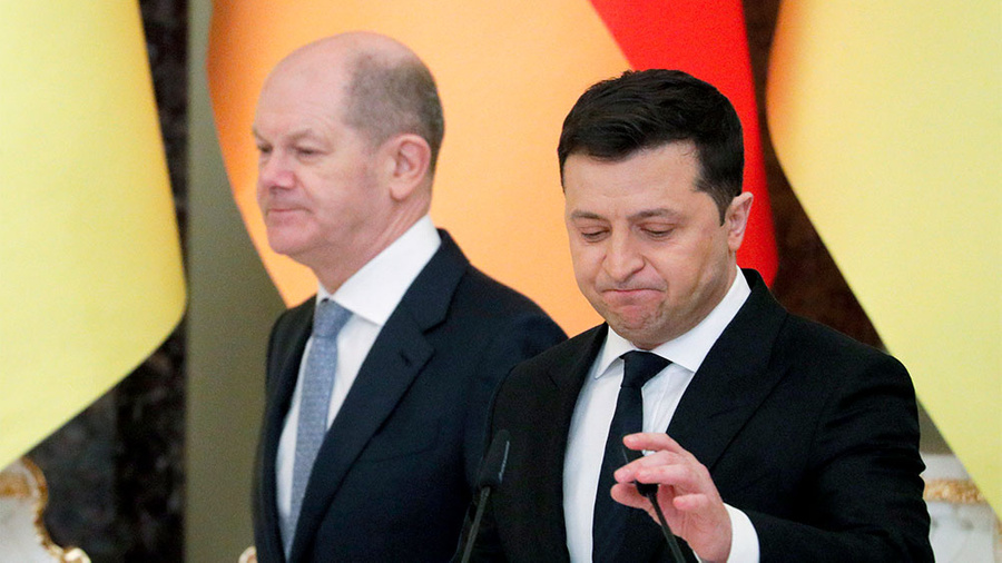 Президент Украины Владимир Зеленский встретился с канцлером Германии Олафом Шольцем в Киеве