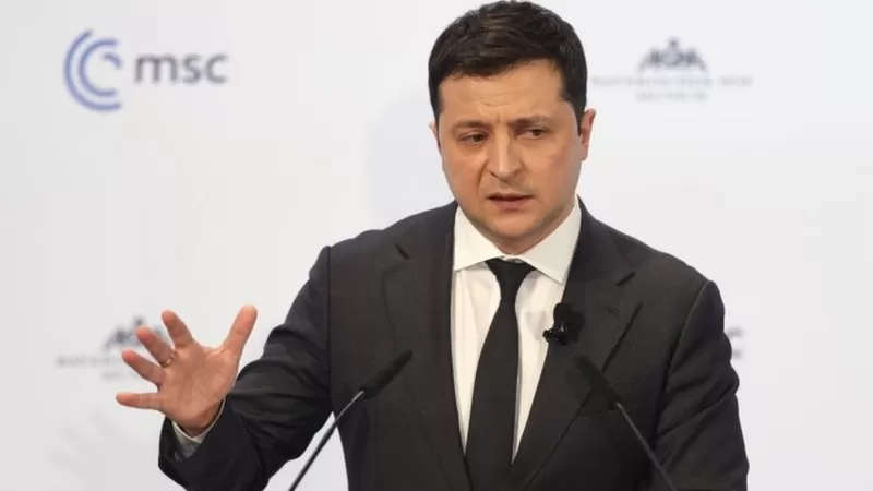 Президент Украины Владимир Зеленский на конференции по безопасности в Мюнхен