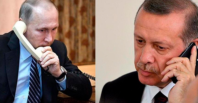 Владимир Путин провёл телефонный разговор с президентом Турции Реджепом Тайипом Эрдоганом